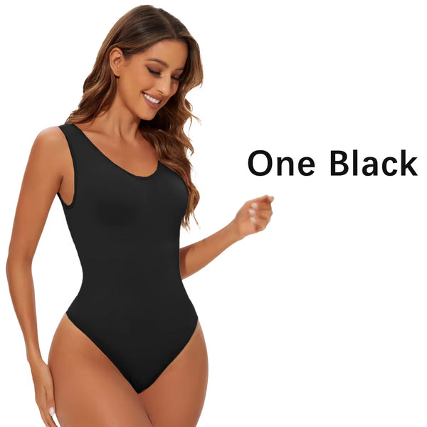 Shapewear Bodysuit Thong Fajas Body Shaper for Women Seamless Light Tummy Control Slimming Flat Belly Underwear Open Crotch