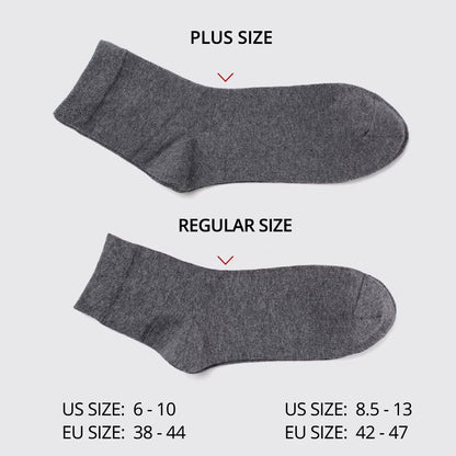 5/10 Pairs Men'S Cotton Blend Socks Black Business Men Socks Soft Breathable Summer Winter for Male Socks plus Size (6.5-14)