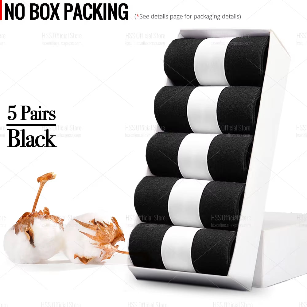 5/10 Pairs Men'S Cotton Blend Socks Black Business Men Socks Soft Breathable Summer Winter for Male Socks plus Size (6.5-14)