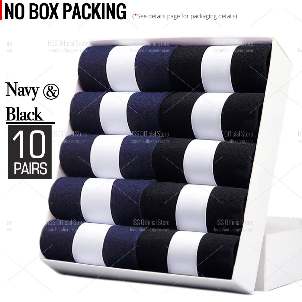 5/10 Pairs Men'S Cotton Blend Socks Black Business Men Socks Soft Breathable Summer Winter for Male Socks plus Size (6.5-14)