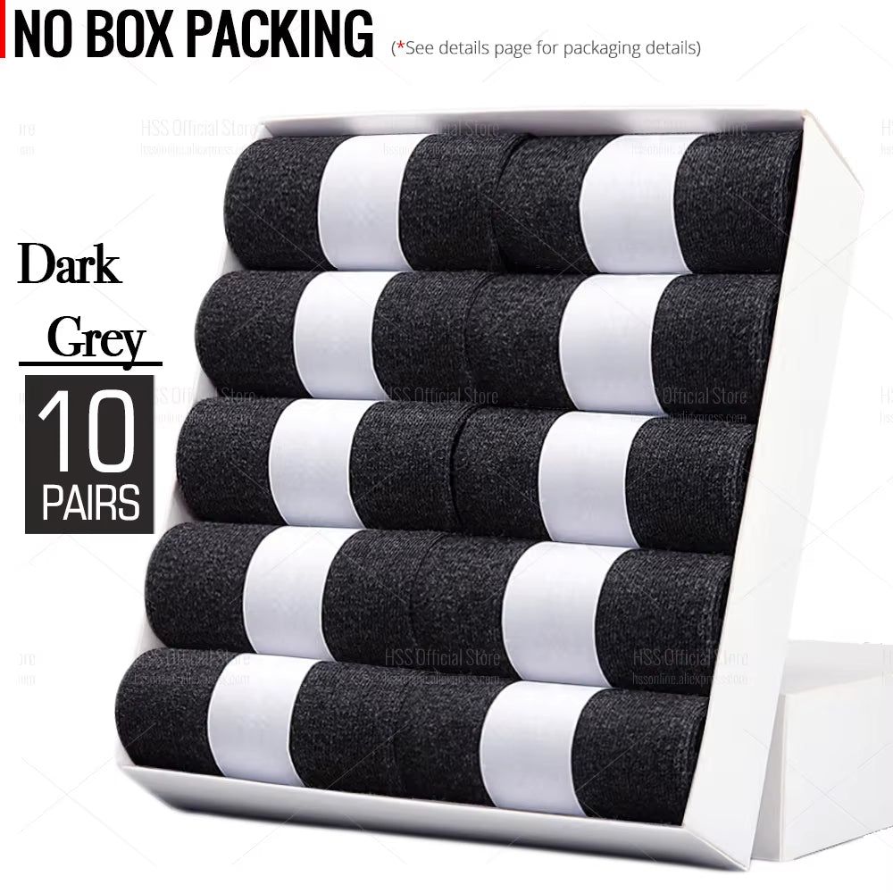 5/10 Pairs Men'S Cotton Blend Socks Black Business Men Socks Soft Breathable Summer Winter for Male Socks plus Size (6.5-14)